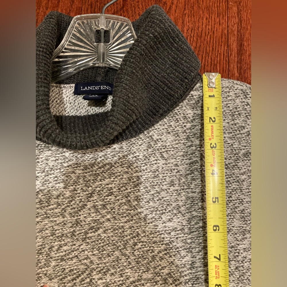 Lands’ End Cowlneck Heather Gray Sz S 6-8 - Picture 9 of 13